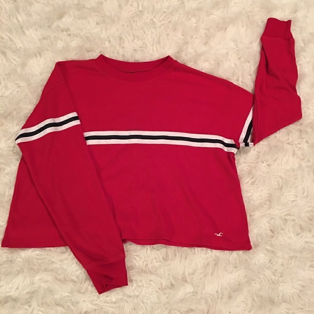 Hollister Boyfriend oversized Honeycomb Crop